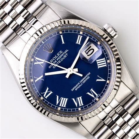 rolex buckley blue dial|rolex datejust 16014 for sale.